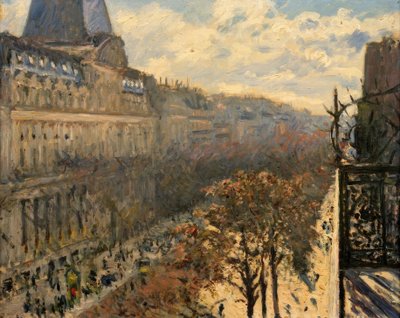 Boulevard des Italiens 作： Gustave Caillebotte